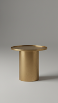 Brushed brass side table with marble top