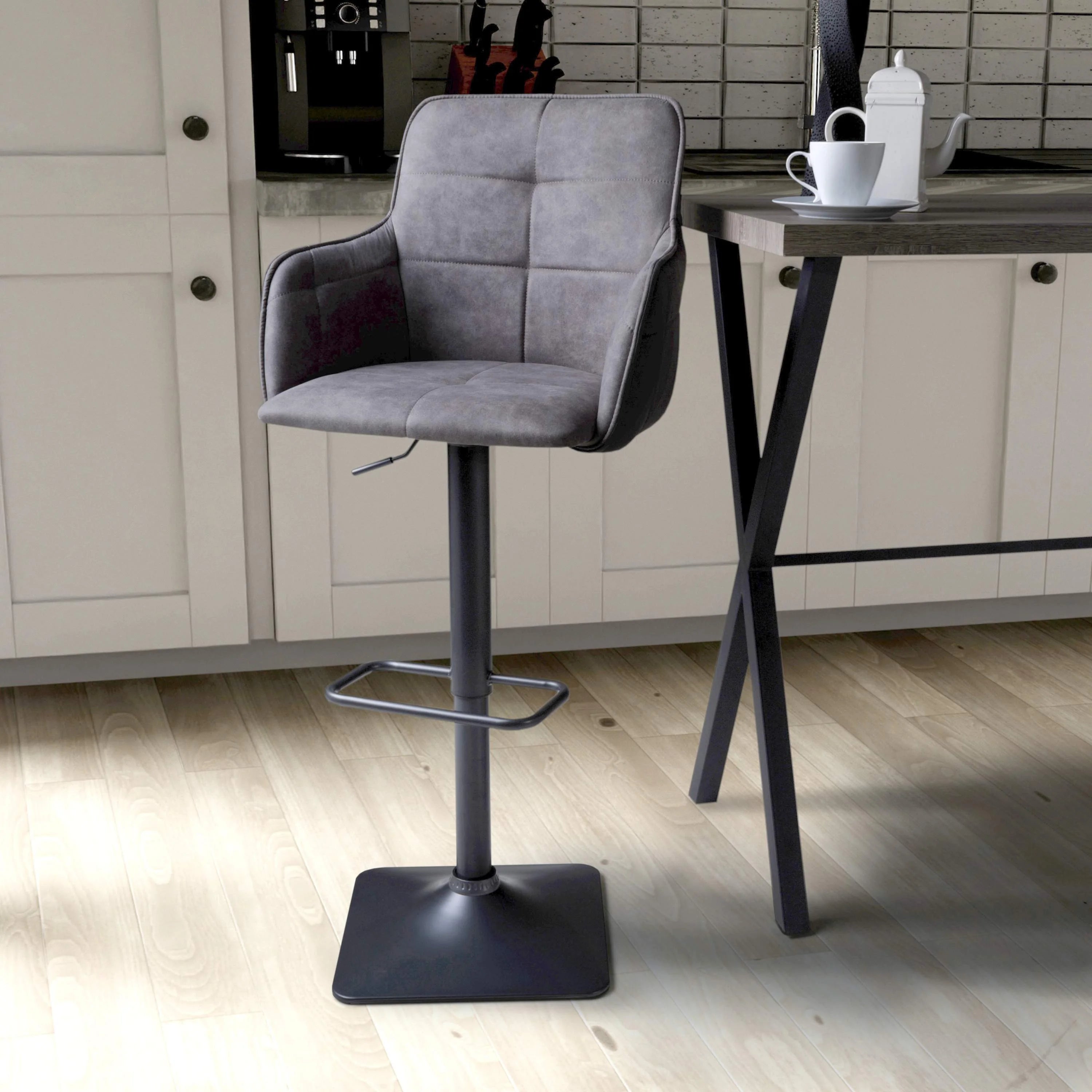 Orion Suede Effect Bar Stool