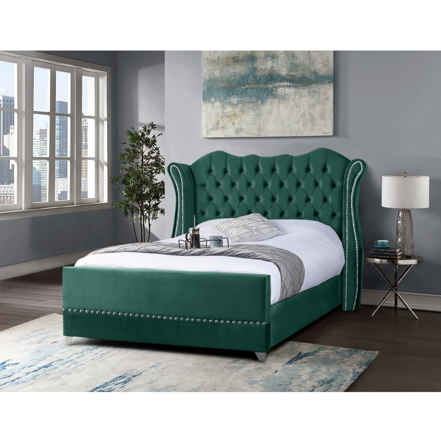 Rowan Plush Velvet Bed Frame