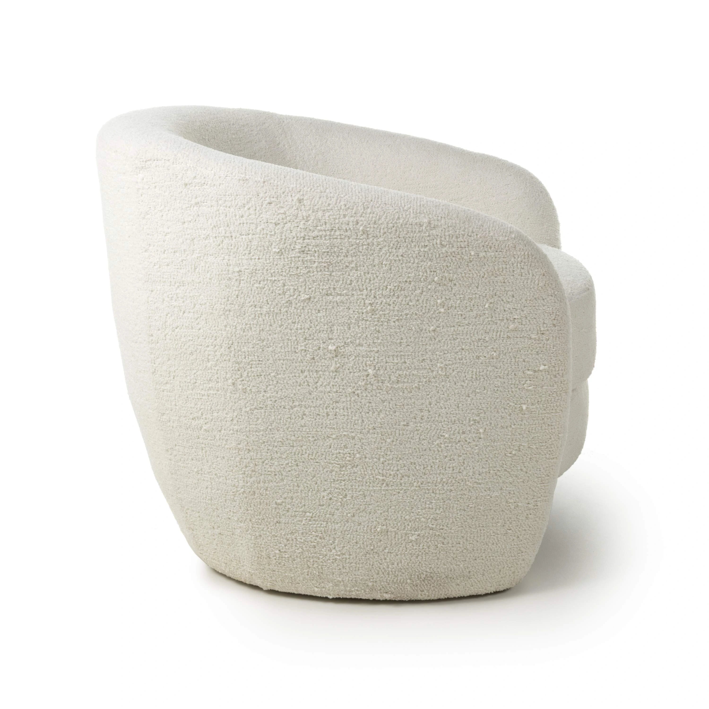 Petra Boucle Vanilla White Tub Chair