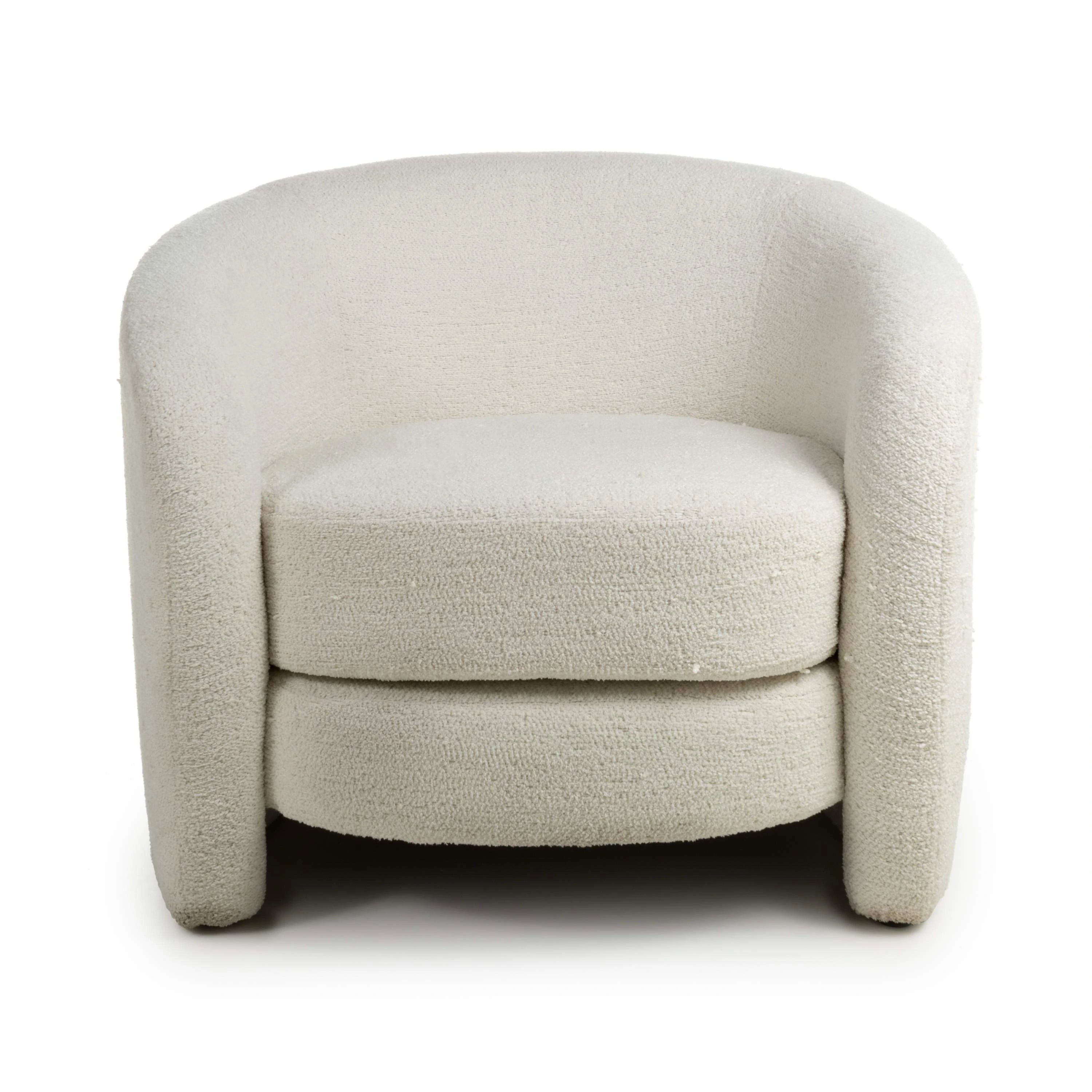 Petra Boucle Vanilla White Tub Chair