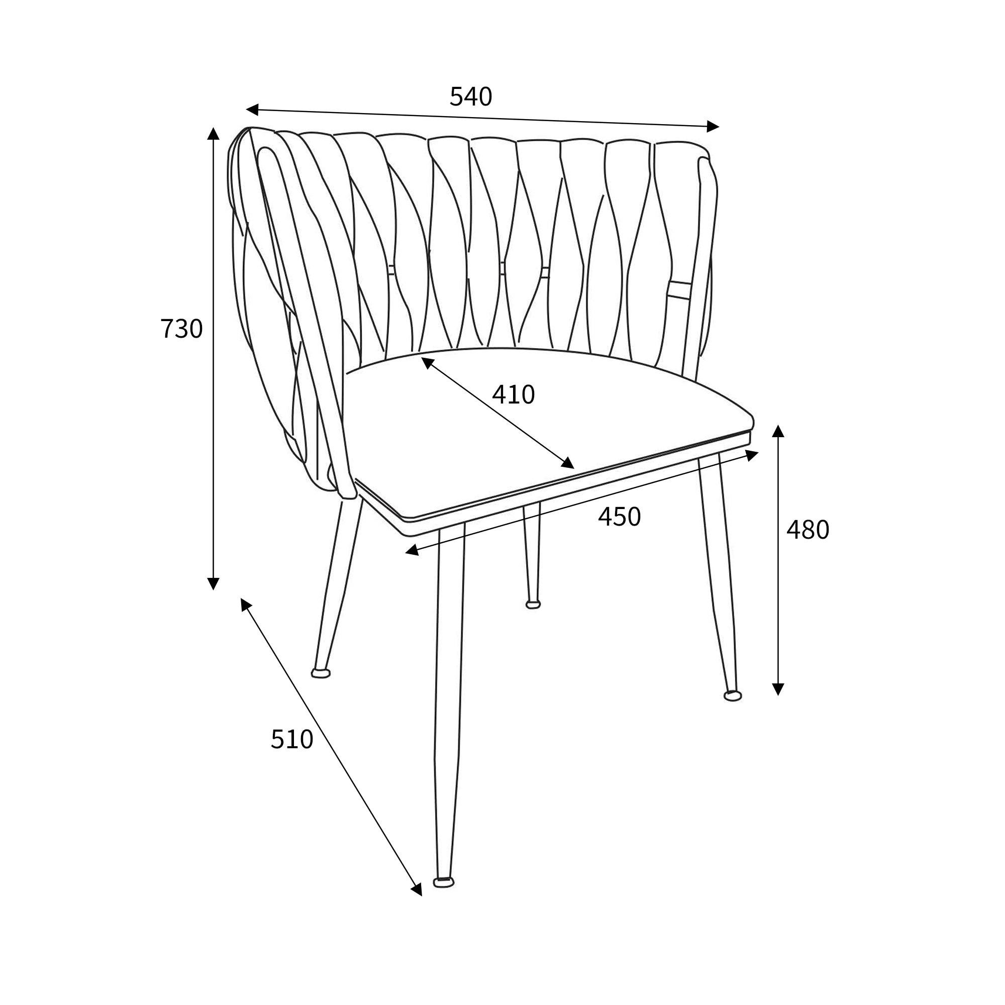 Ontario Linen Effect Dining & Accent Chair