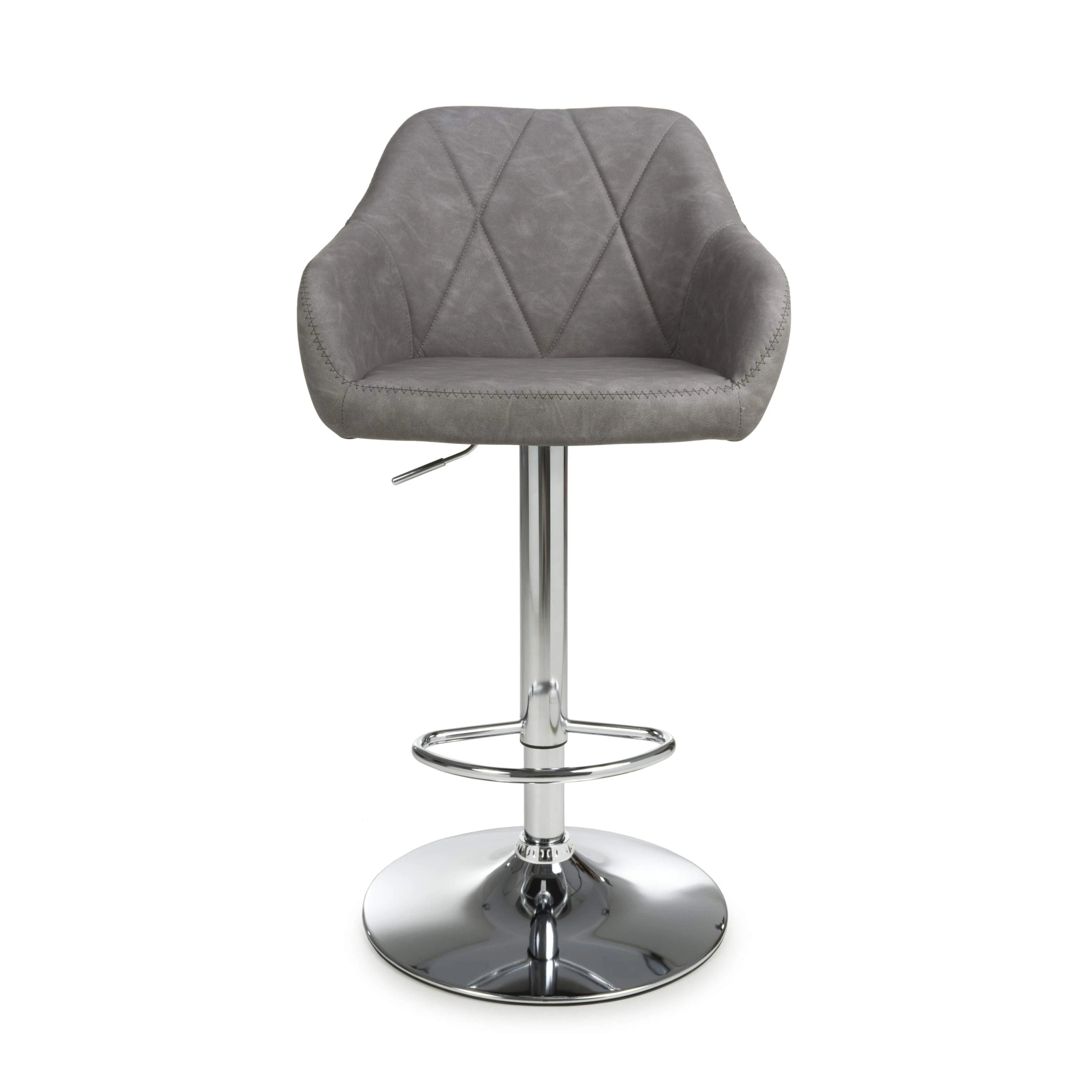 Serena Leather Effect Mink Bar Stool