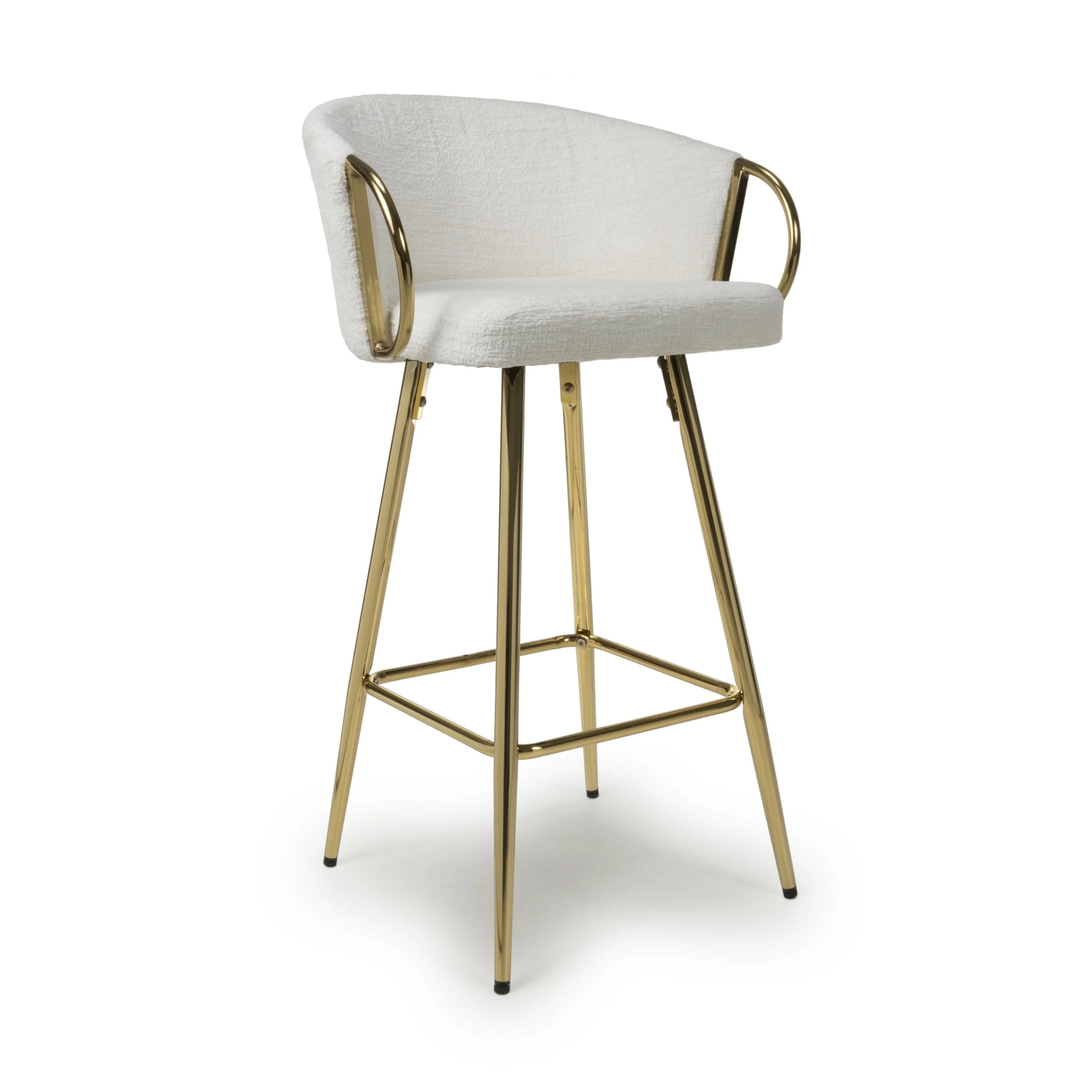 Volero Linen Effect Bar Stool