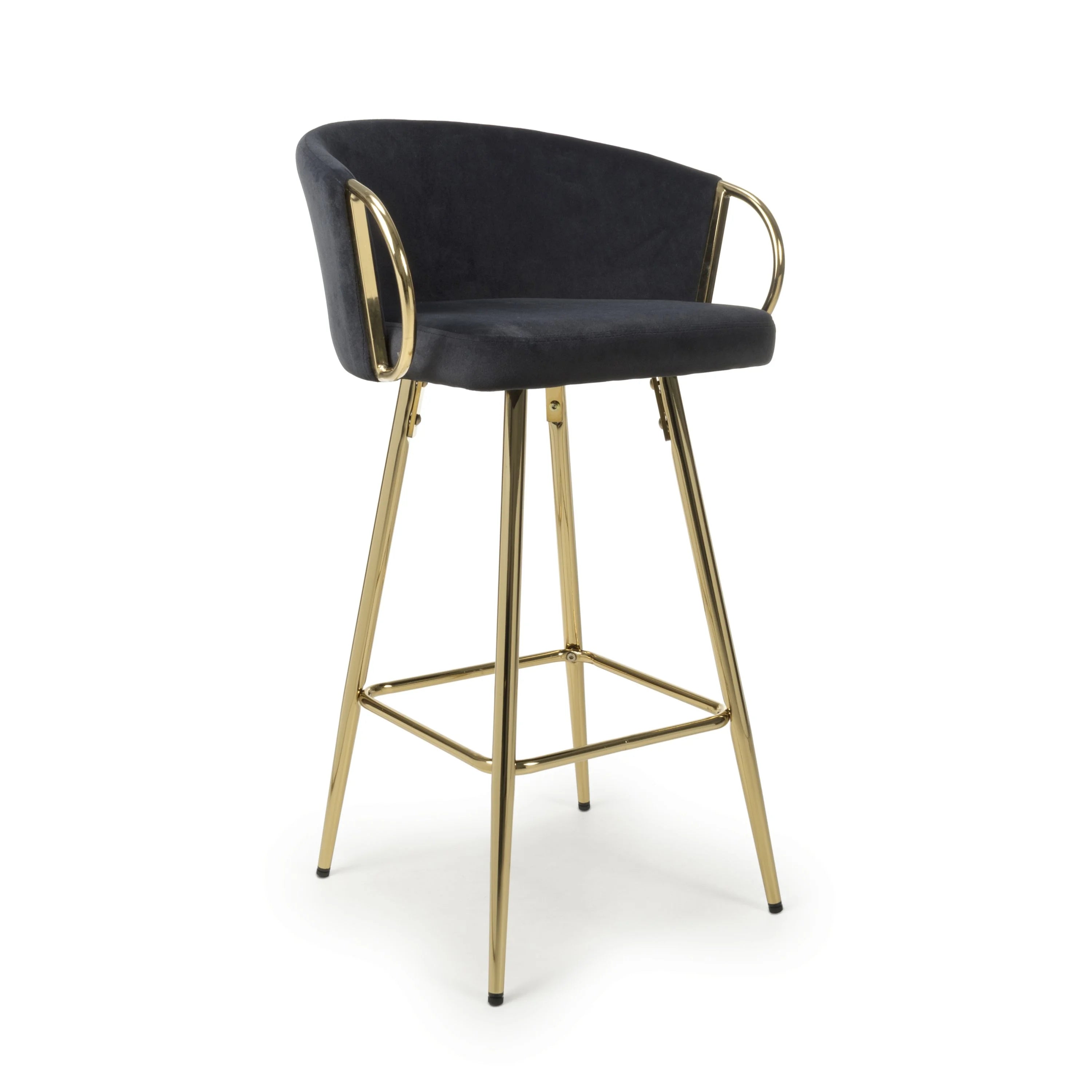 Volero Linen Effect Bar Stool