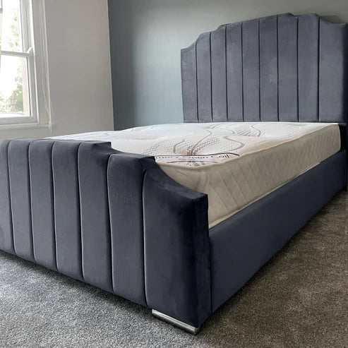 Crown Upholstered Bed Frame - Choice of Colors