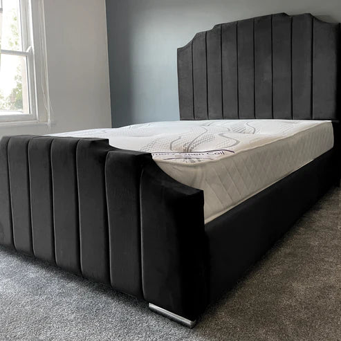 Crown Upholstered Bed Frame - Choice of Colors