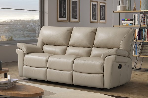 Charlton 3+2 Seater Electric Reclining Italian Leather Sofa