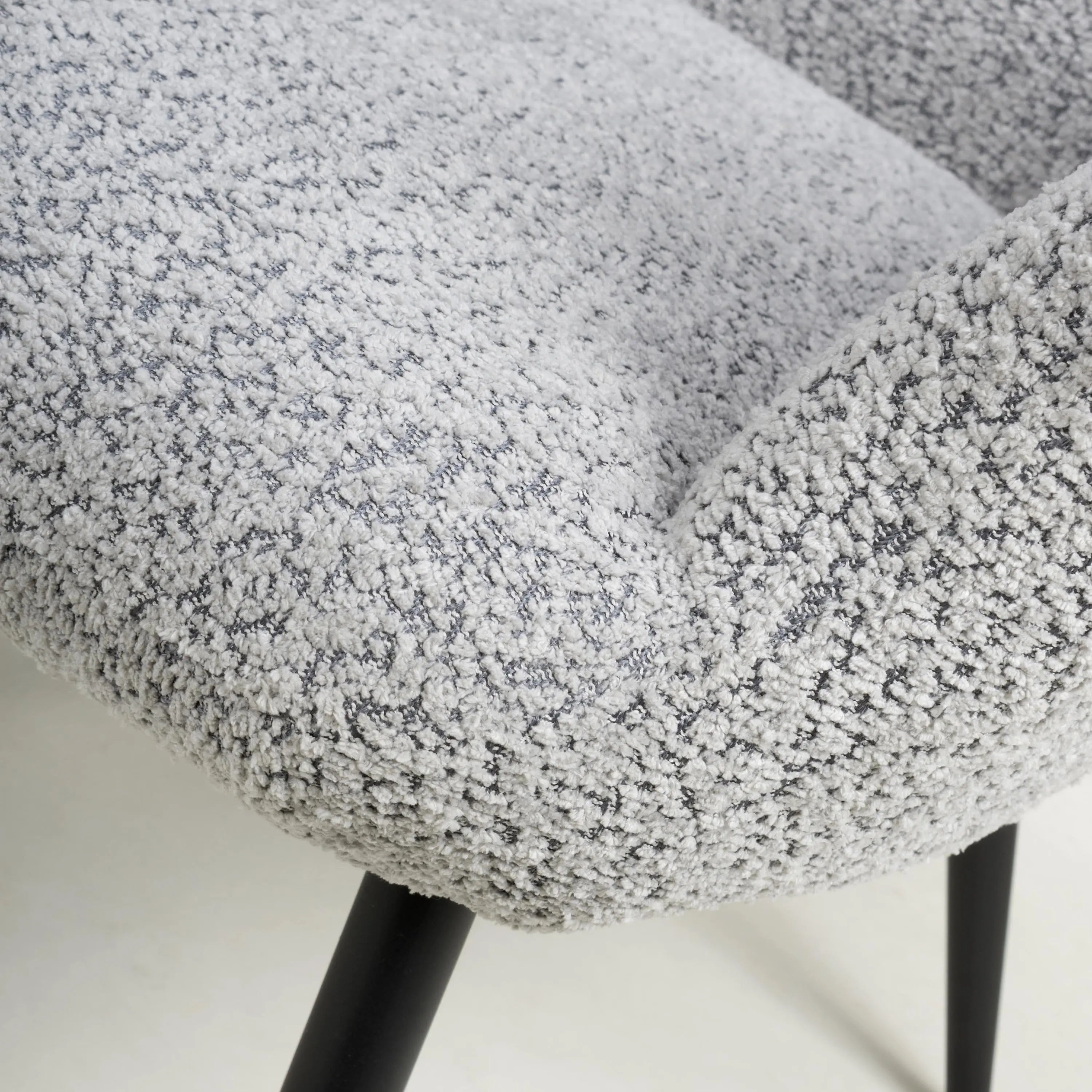 Bordeaux Textured Chenille Effect Grey Armchair