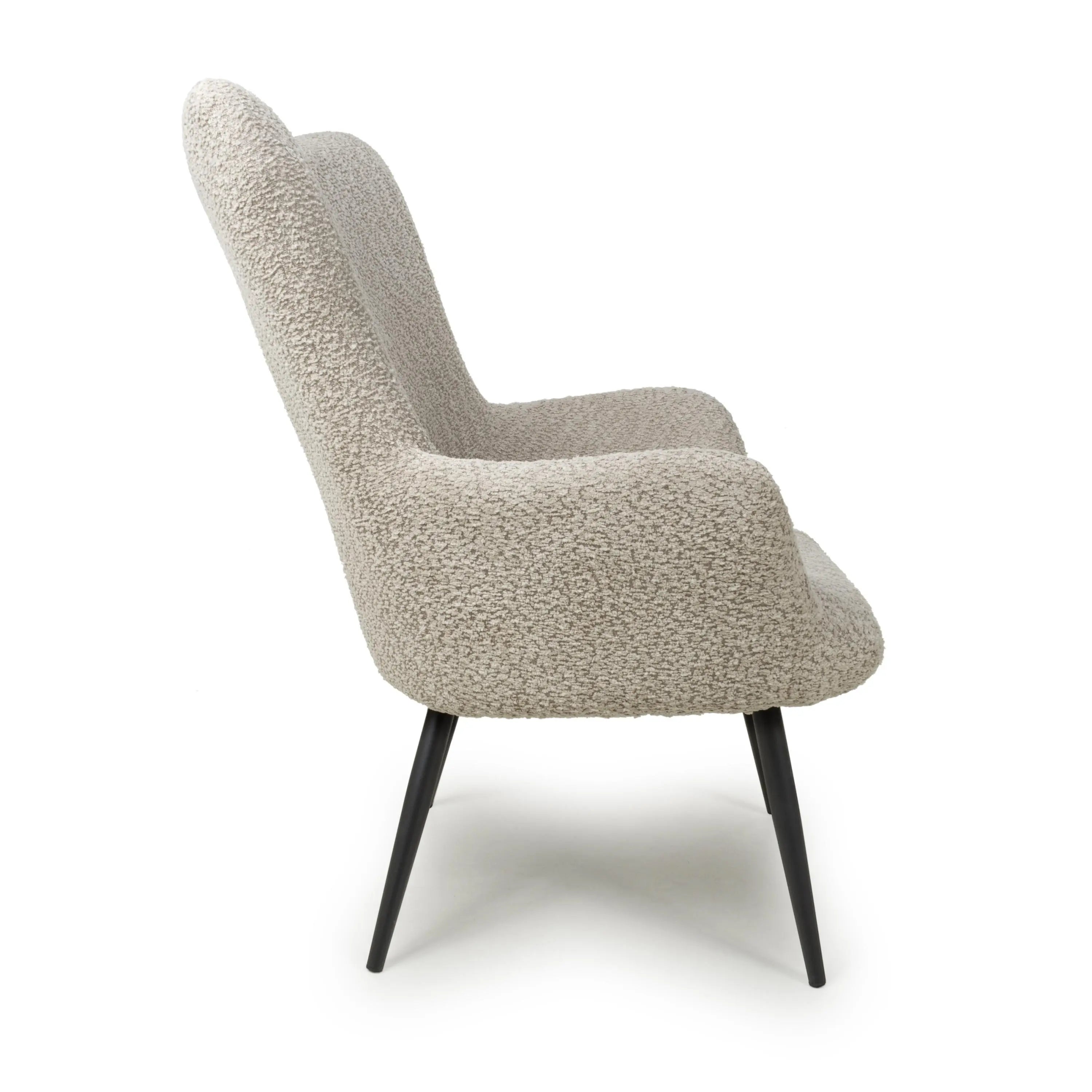 Bordeaux Textured Chenille Effect Grey Armchair