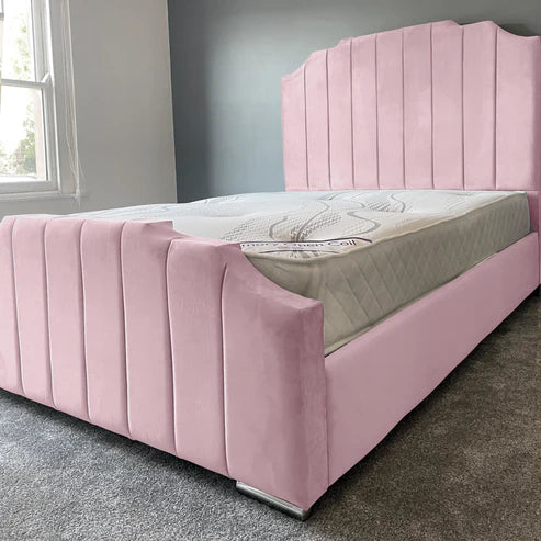 Crown Upholstered Bed Frame - Choice of Colors