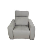 Gallia Greige Leather Recliner Sofa