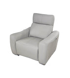 Gallia Greige Leather Recliner Sofa