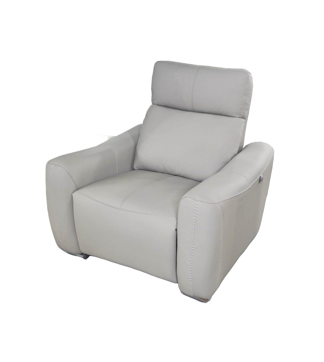 Gallia Greige Leather Recliner Sofa