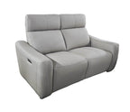 Gallia Greige Leather Recliner Sofa