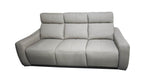 Gallia Greige Leather Recliner Sofa