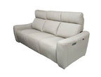 Gallia Greige Leather Recliner Sofa