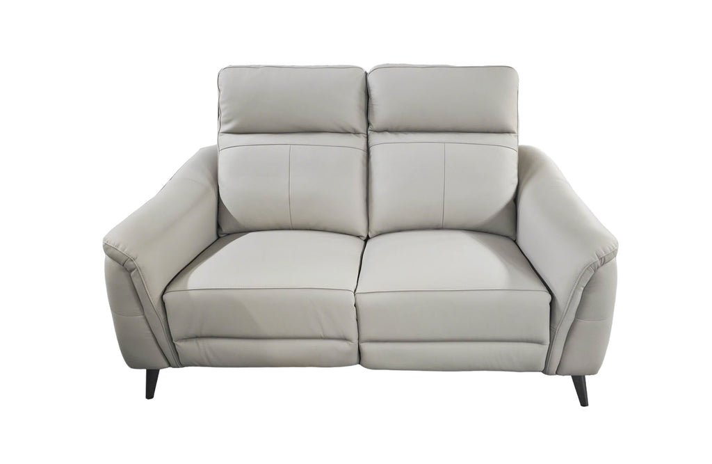 Lusso Greige Leather Recliner Sofa