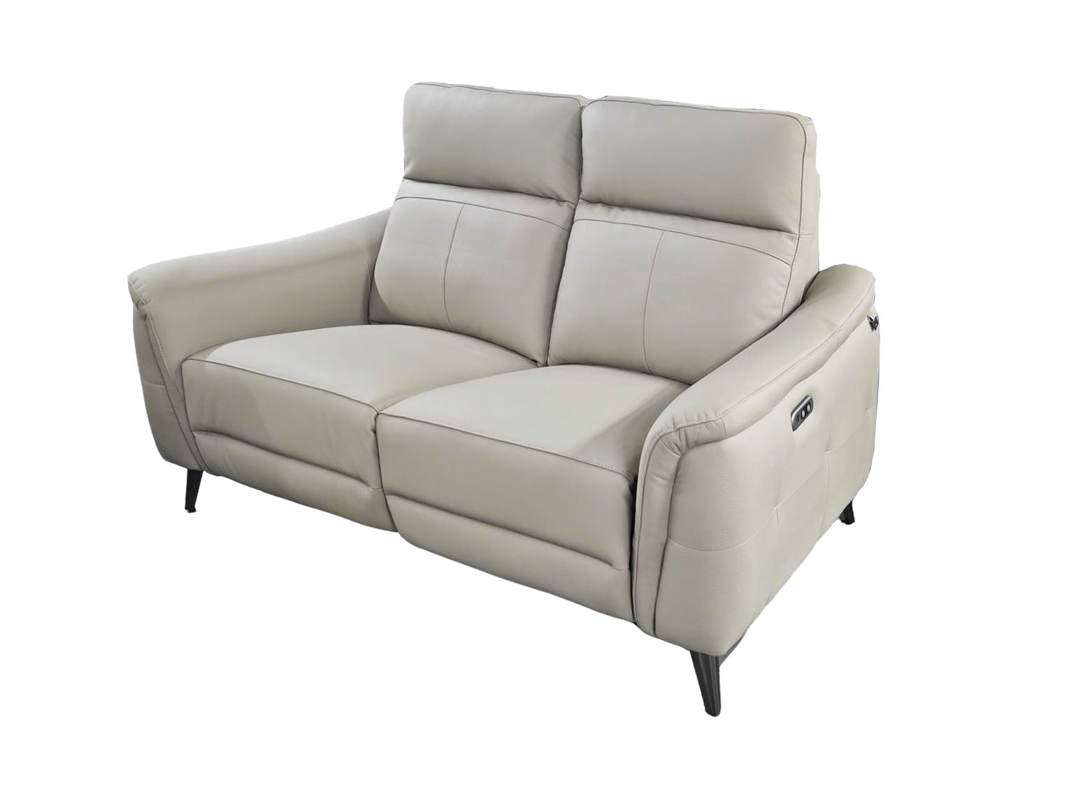 Lusso Greige Leather Recliner Sofa