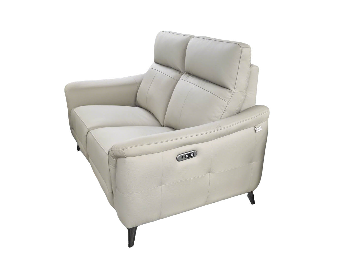 Lusso Greige Leather Recliner Sofa