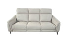 Lusso Greige Leather Recliner Sofa