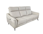 Lusso Greige Leather Recliner Sofa