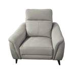 Lusso Greige Leather Recliner Sofa