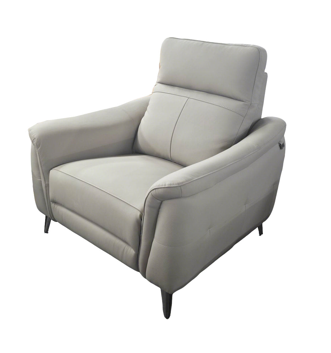 Lusso Greige Leather Recliner Sofa