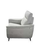 Lusso Greige Leather Recliner Sofa