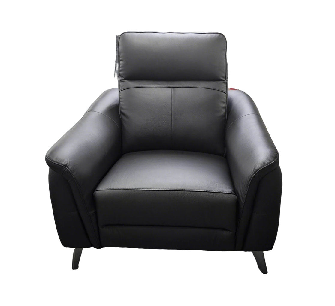 Lusso Black Leather Recliner Sofa