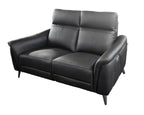 Lusso Black Leather Recliner Sofa