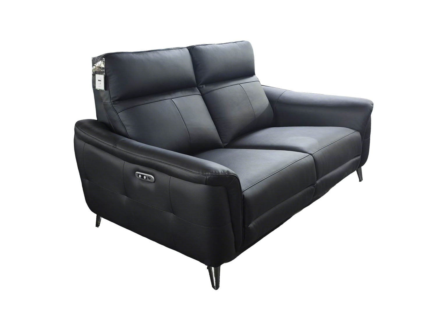 Lusso Black Leather Recliner Sofa