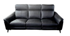 Lusso Black Leather Recliner Sofa