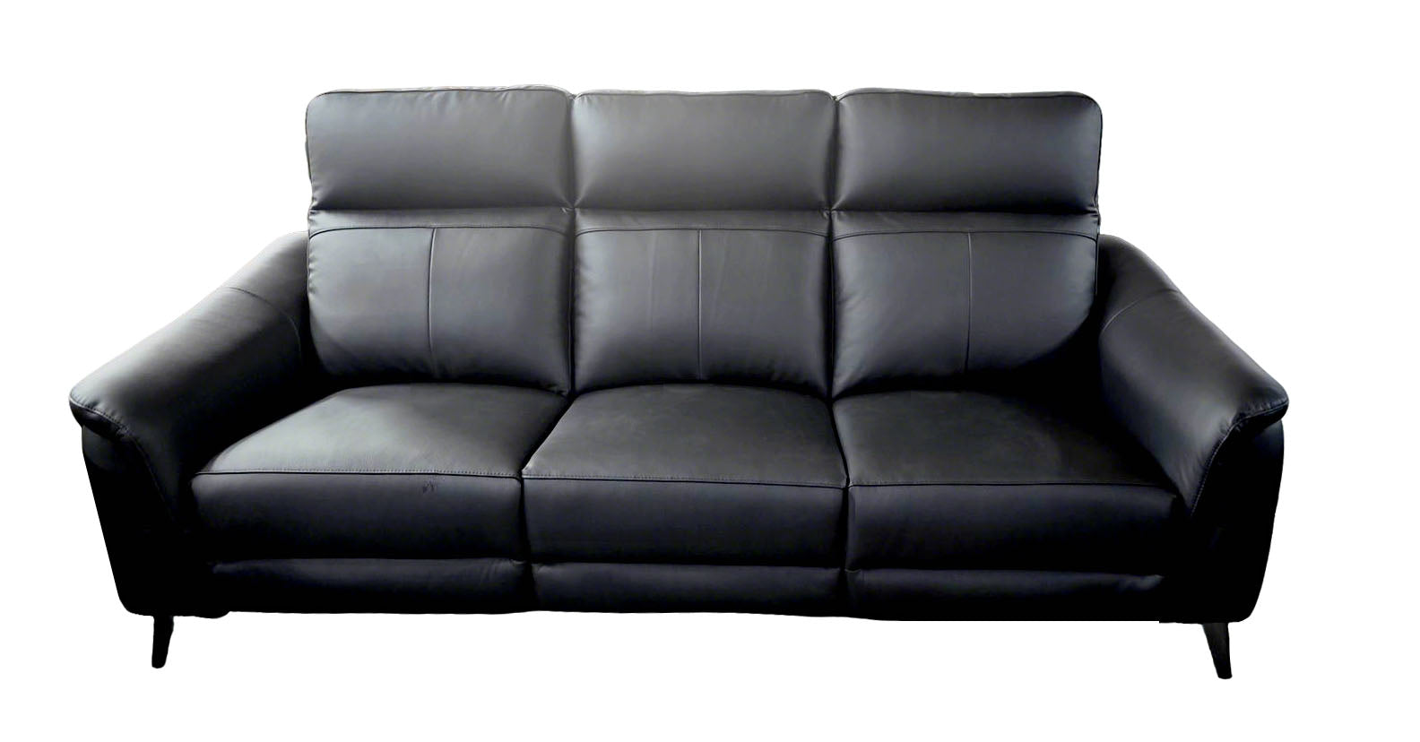 Lusso Black Leather Recliner Sofa
