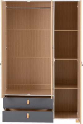 Bradford Drawer Mirrored Wardrobe