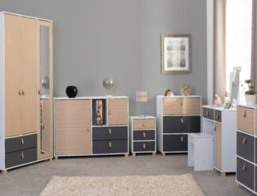 Bradford Drawer Mirrored Wardrobe