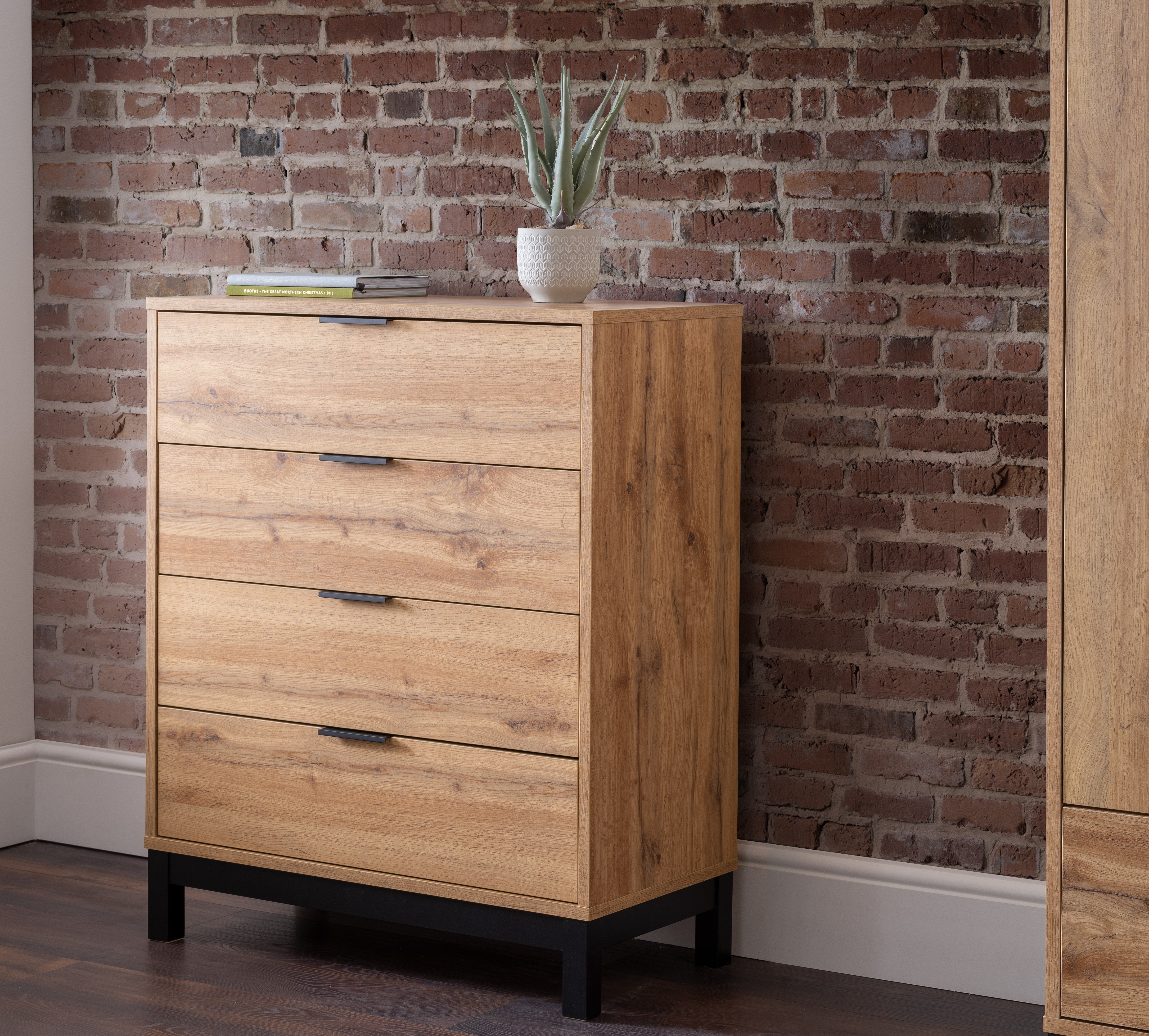 Delhi 4 Drawer Bedside Chest