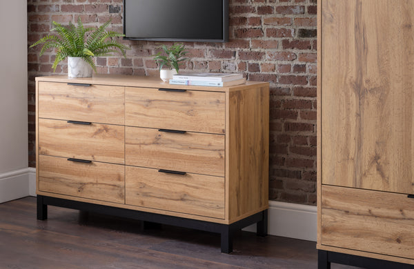 Delhi 6 Drawer Bedside Chest