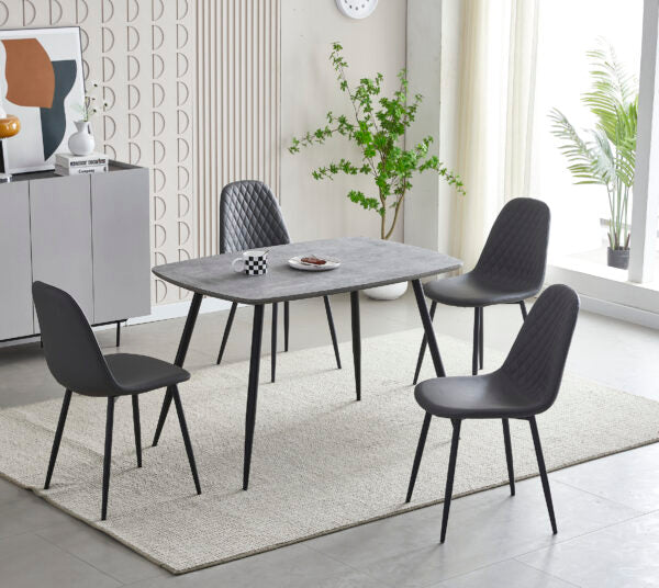 Boston 120cm Dining Table + 4 Chairs