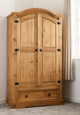 Charlie Pine Wood Wardrobe