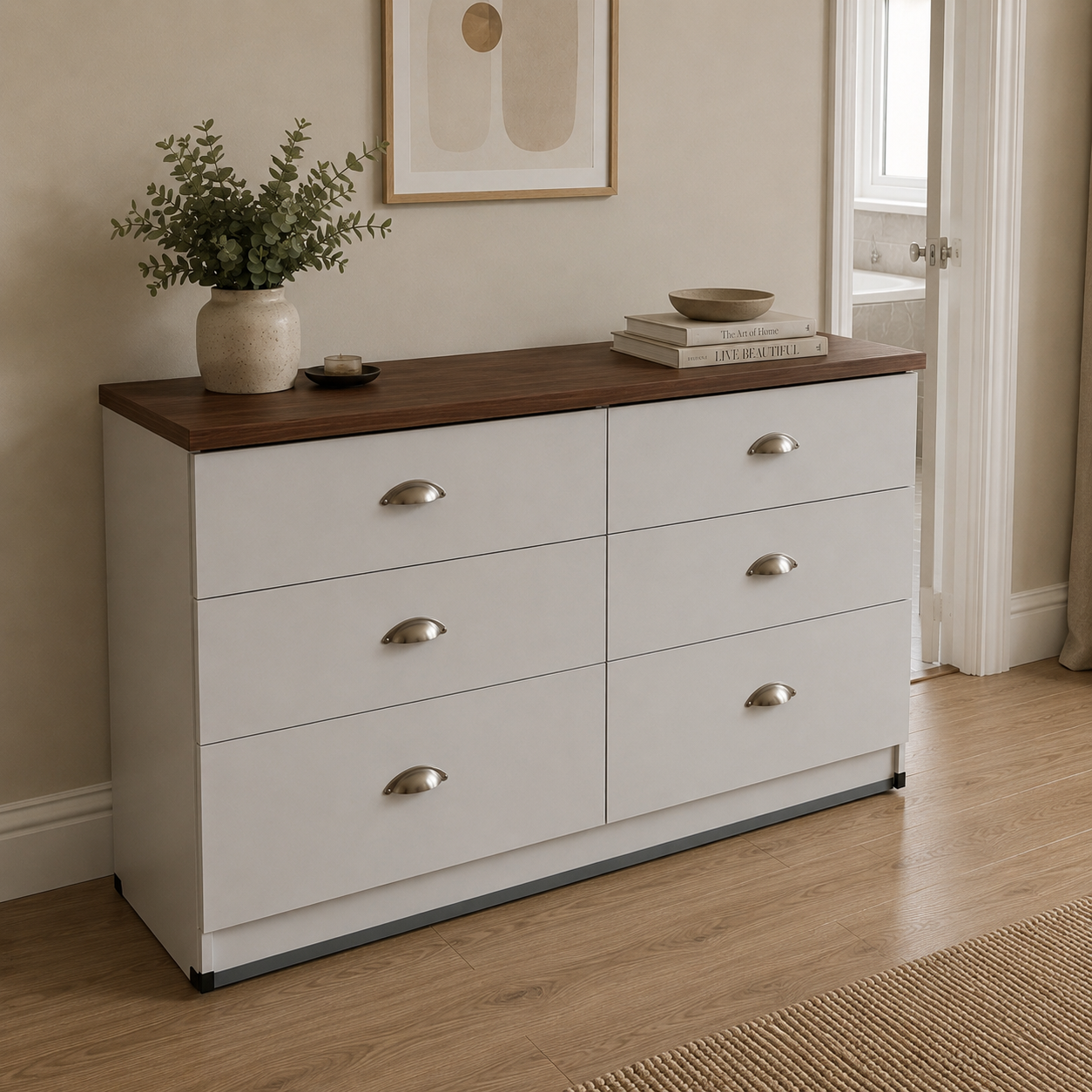 Capri 6 Drawers Twin Chest