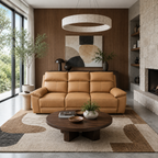 Marino Tan Leather Recliner Sofa