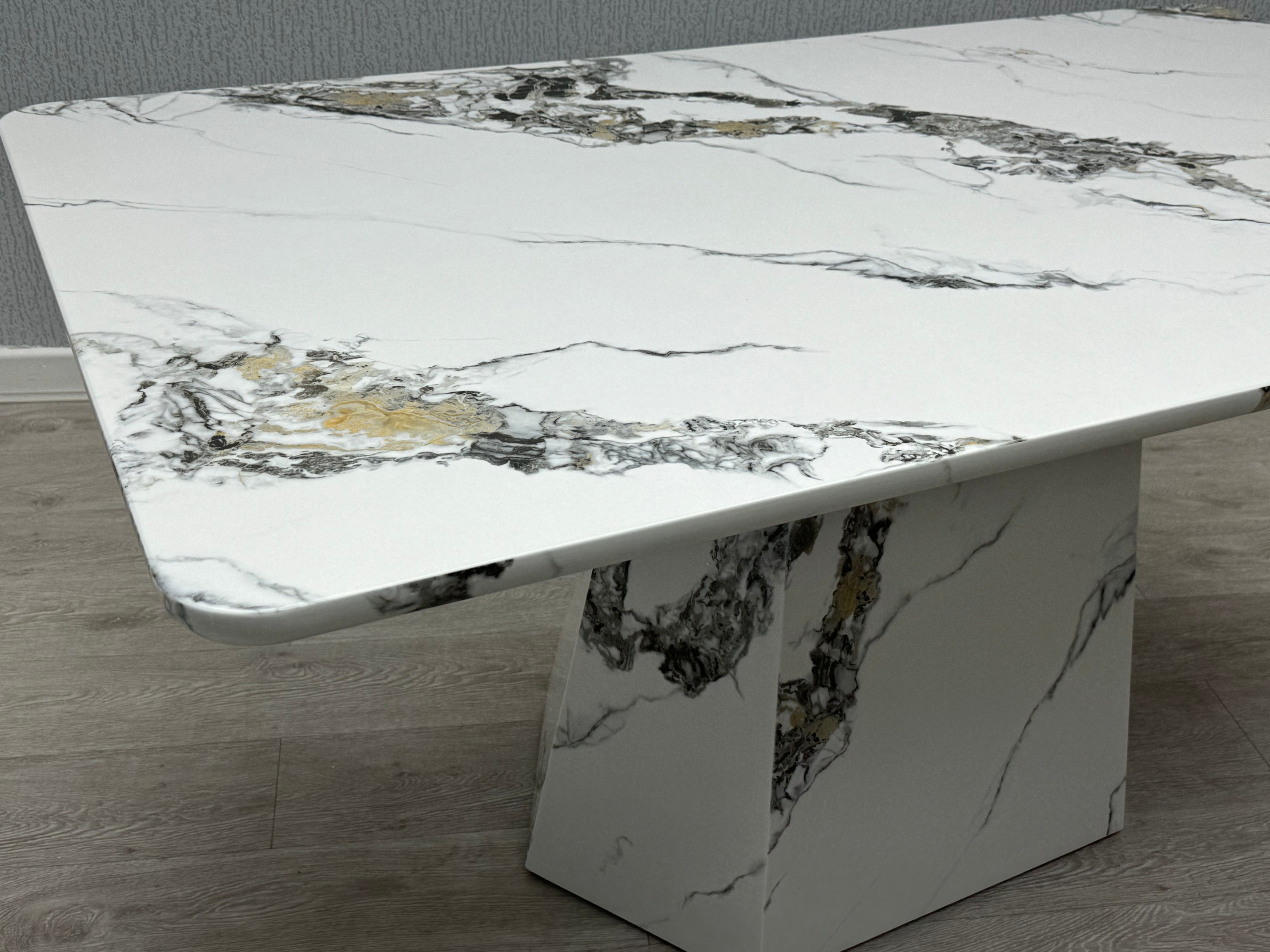 Capricorn Rectangular Marble Effect Dining Table with Chairs