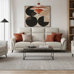 Lusso Greige Leather Recliner Sofa