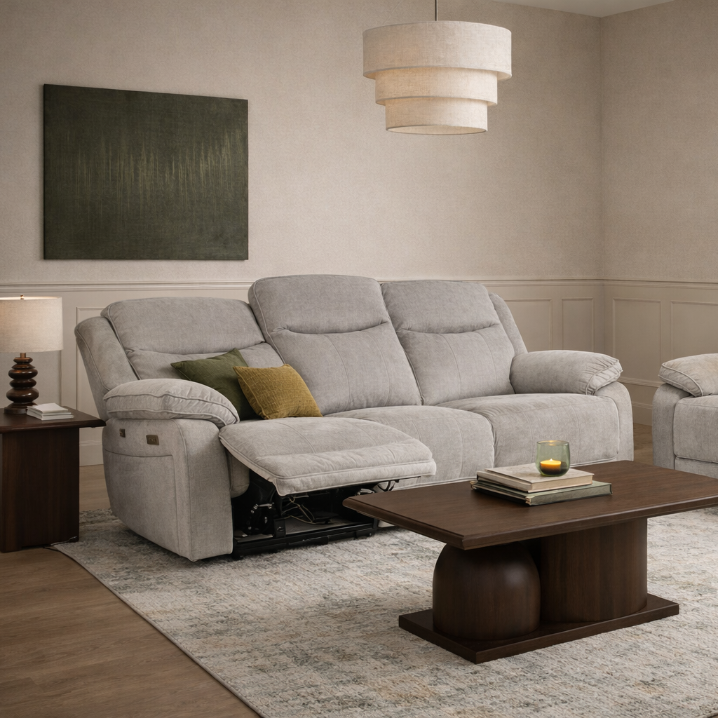 Sloane Grey Recliner Sofa