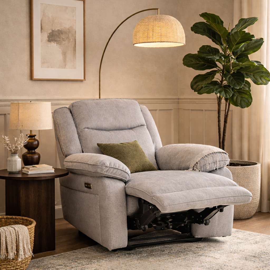Sloane Grey Recliner Sofa