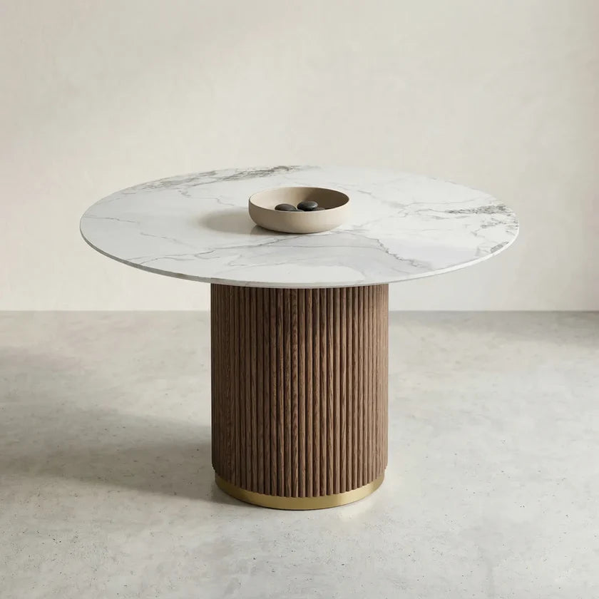 Mario White Ceramic Dining Table