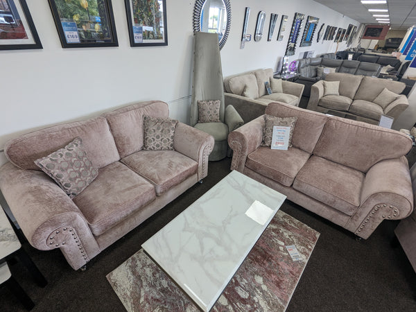 Cambridge 2 Seater + 2 Seater Sofa Set Sofa Furniture - Clearance Sale