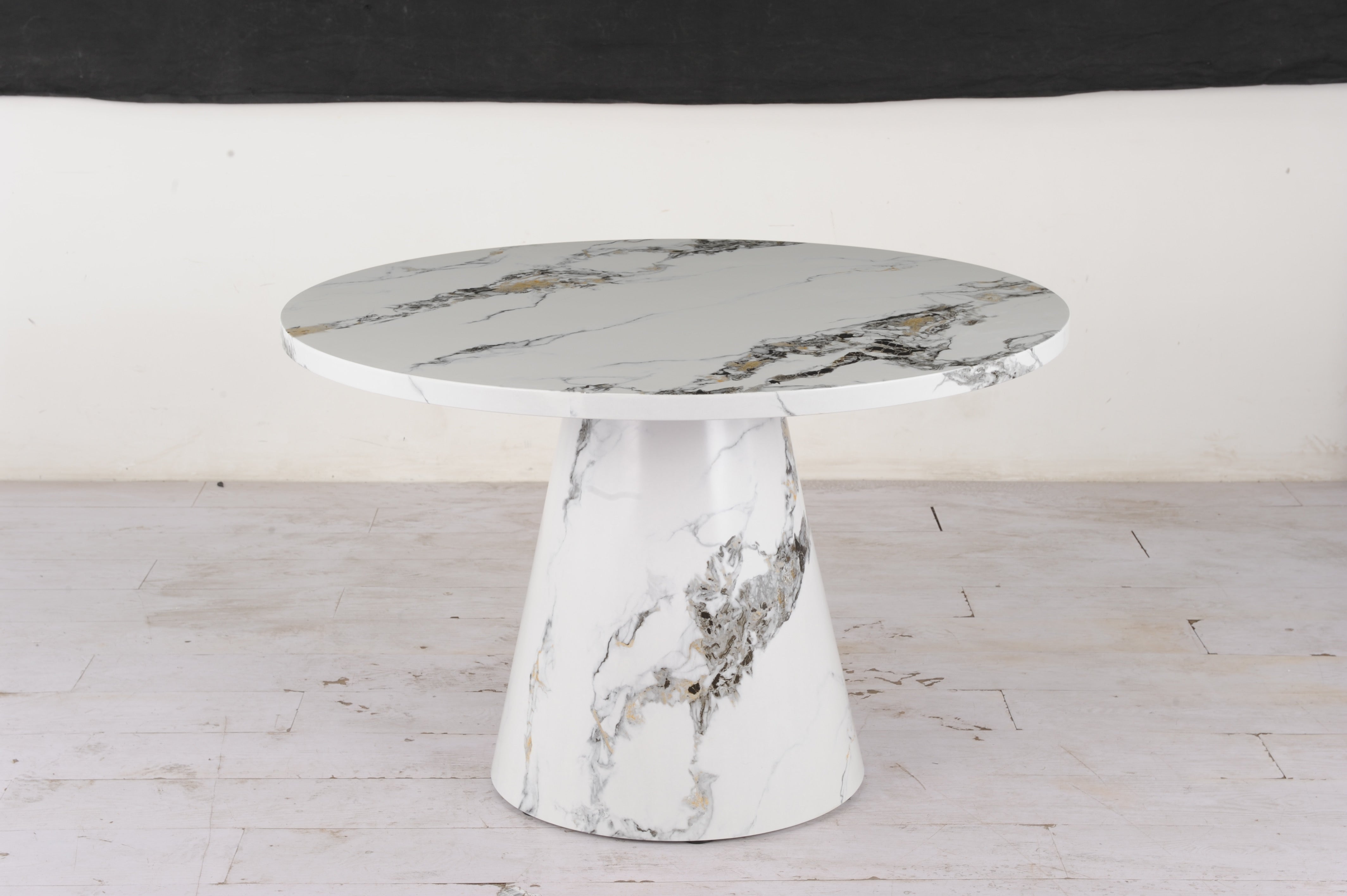 Capricorn Round Marble Effect Dining Table with Chairs