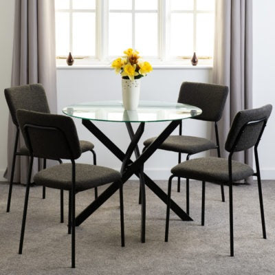 Spencer Round Glass Top Dining Set